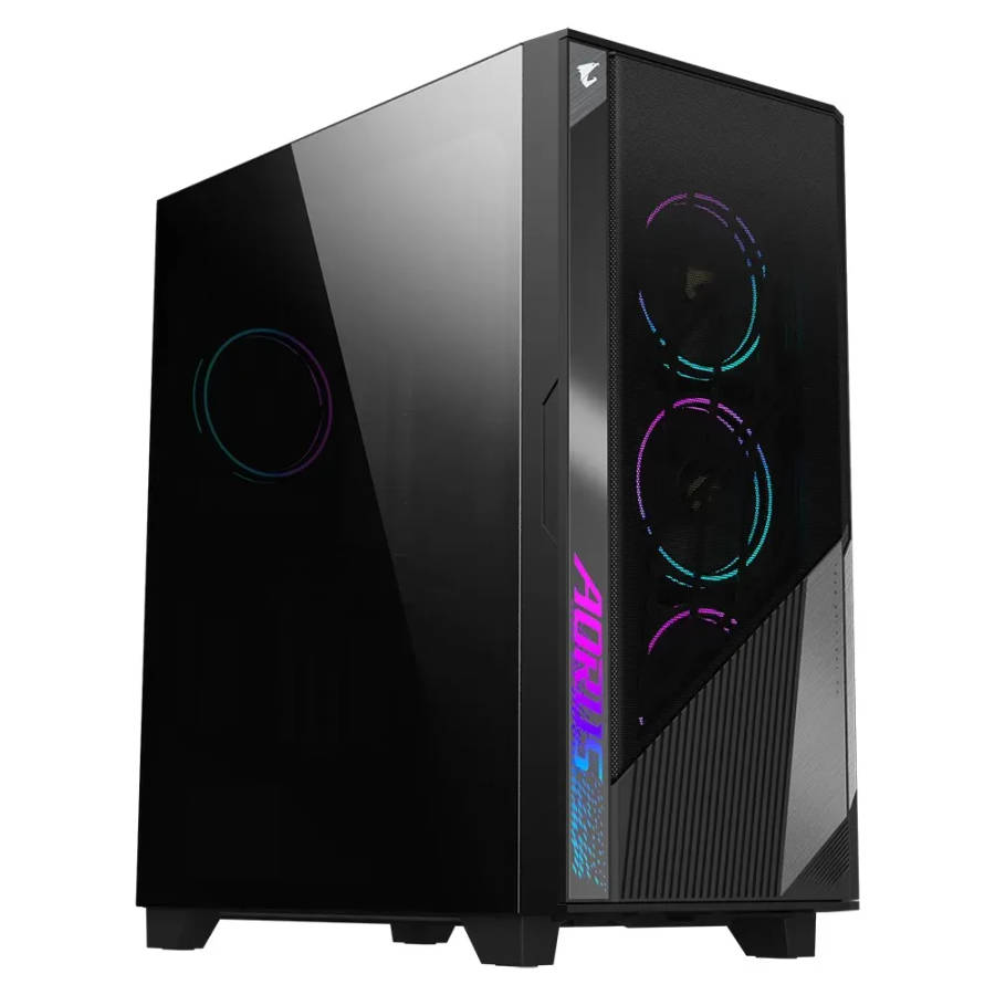 Gigabyte Aorus C500 Glass Mid Tower Gaming PC Case Black