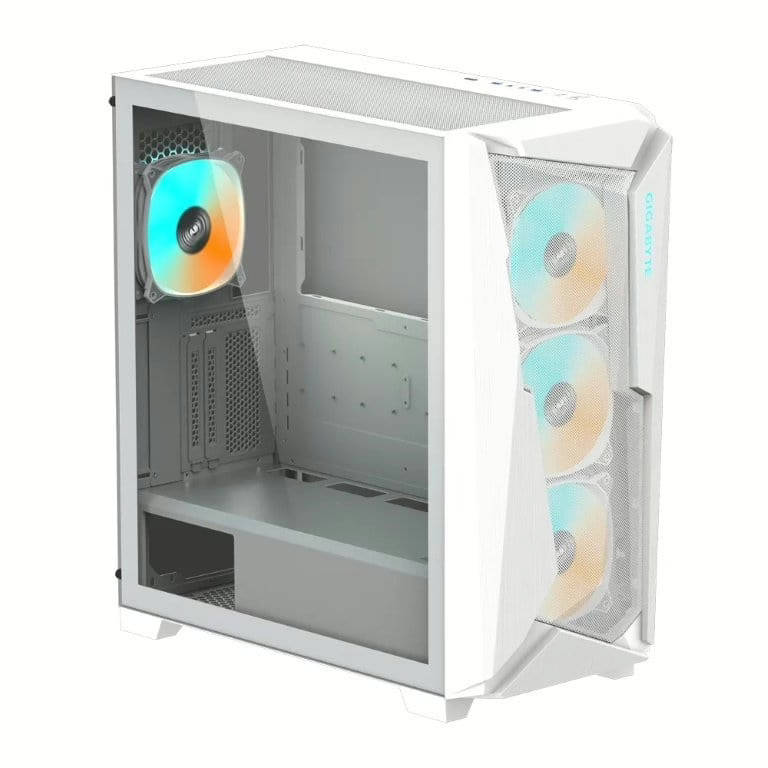 Gigabyte C301 Glass V2 Mid Tower Gaming PC Case White