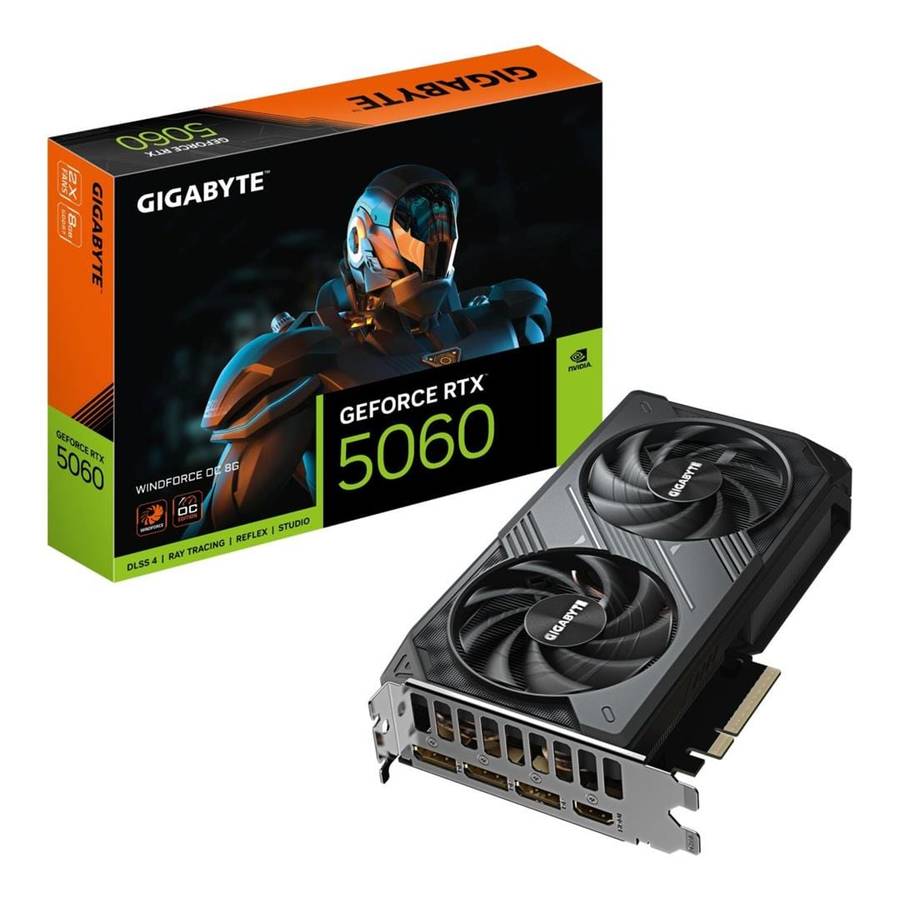 Gigabyte GeForce RTX 5060 Windforce OC 8GB GDDR7 Graphics Card