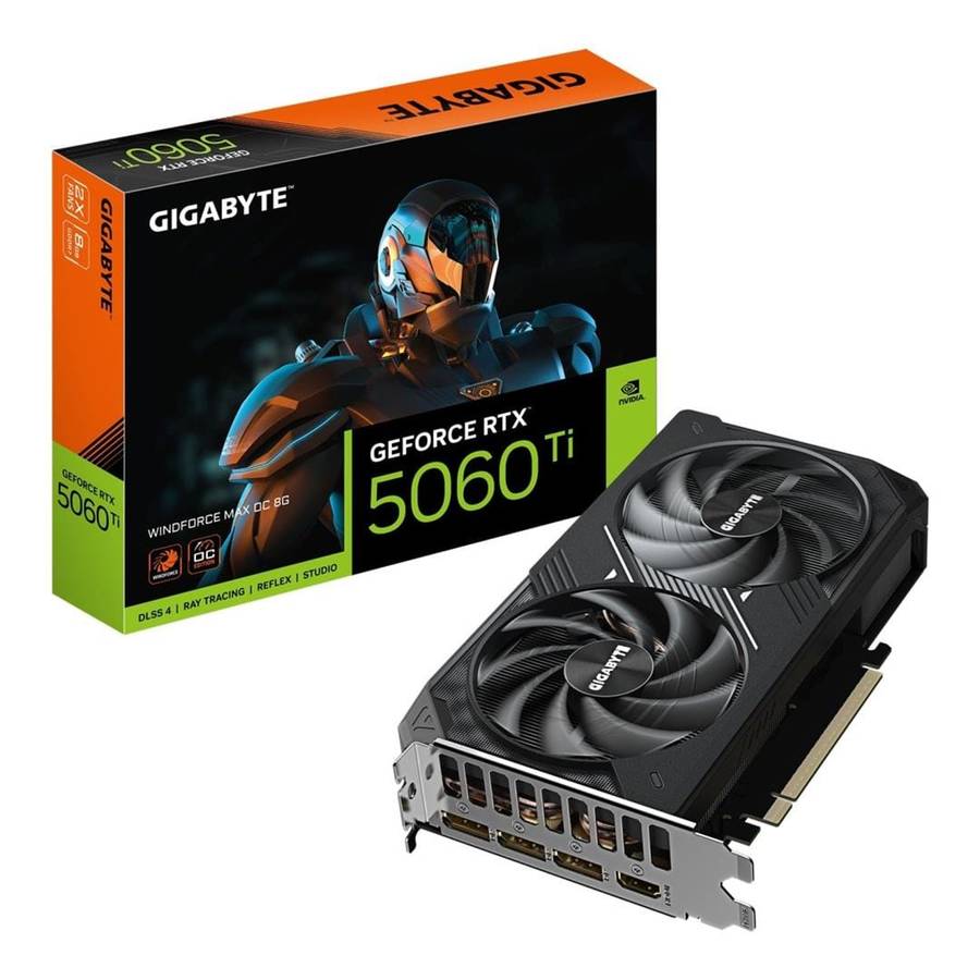 Gigabyte GeForce RTX 5060 Ti Windforce Max OC 8G 8GB GDDR7 Graphics Card