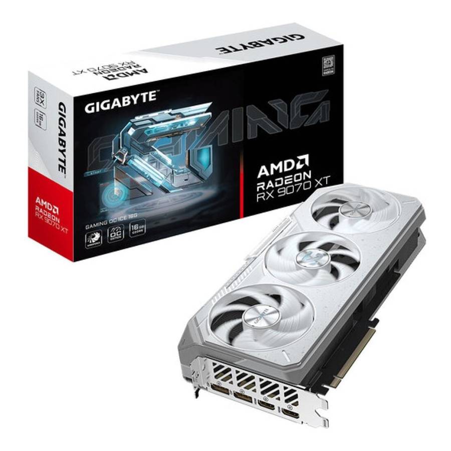 Gigabyte Radeon RX 9070 XT GAMING OC ICE 16GB GDDR6 Graphics Card