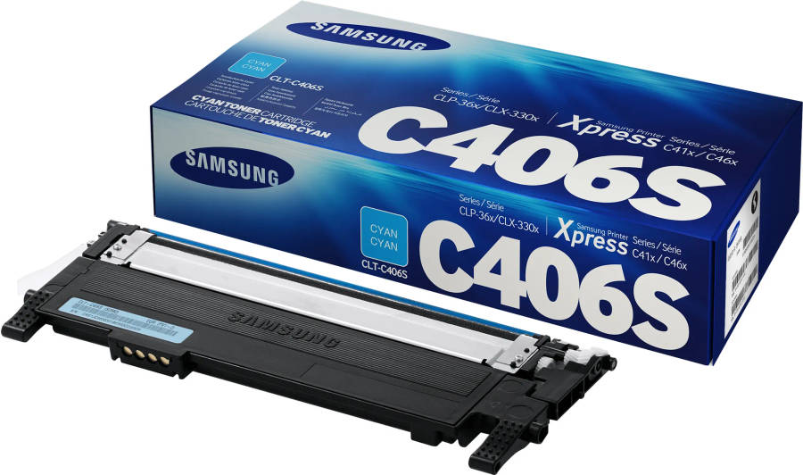 Samsung CLT-C406S Cyan Laser Toner Cartridge
