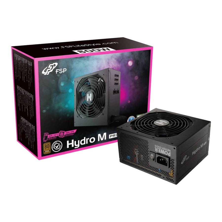 FSP Hydro M Pro 800W 80PLUS Bronze Gen5 Semi-modular Power Supply