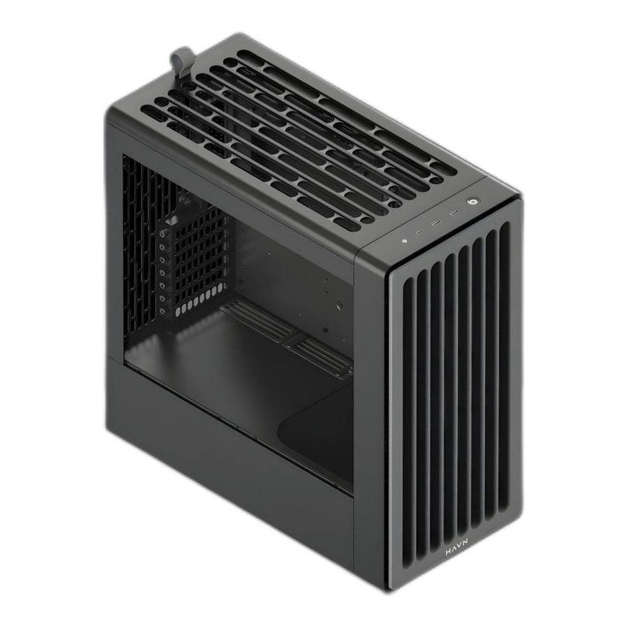 HAVN BF 360 Tempered Glass E-ATX Mid Tower Gaming PC Case Black