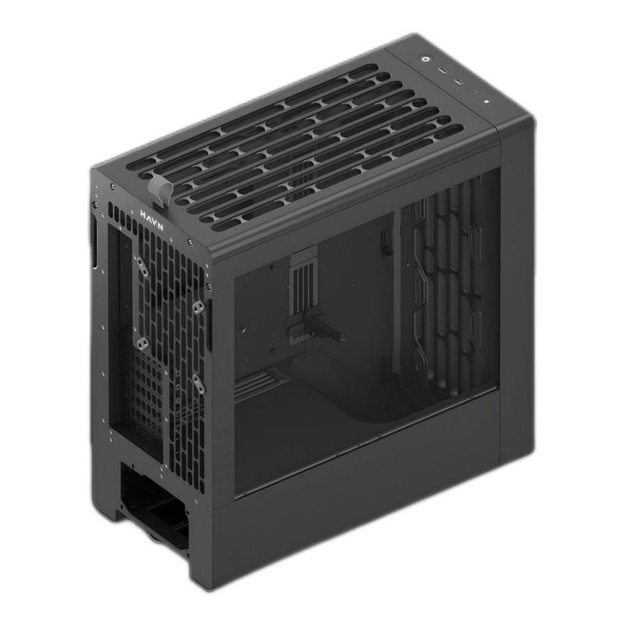 HAVN BF 360 Tempered Glass E-ATX Mid Tower Gaming PC Case Black