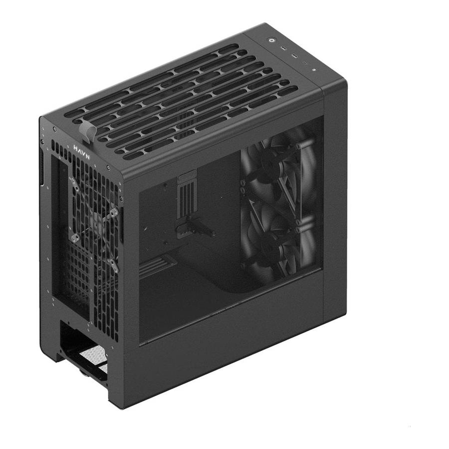 HAVN BF 360 Flow Tempered Glass E-ATX Mid Tower Gaming PC Case Black