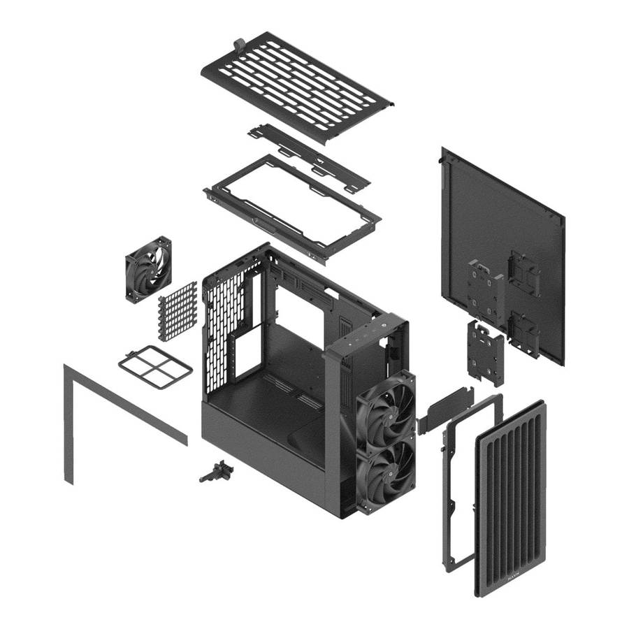 HAVN BF 360 Flow Tempered Glass E-ATX Mid Tower Gaming PC Case Black