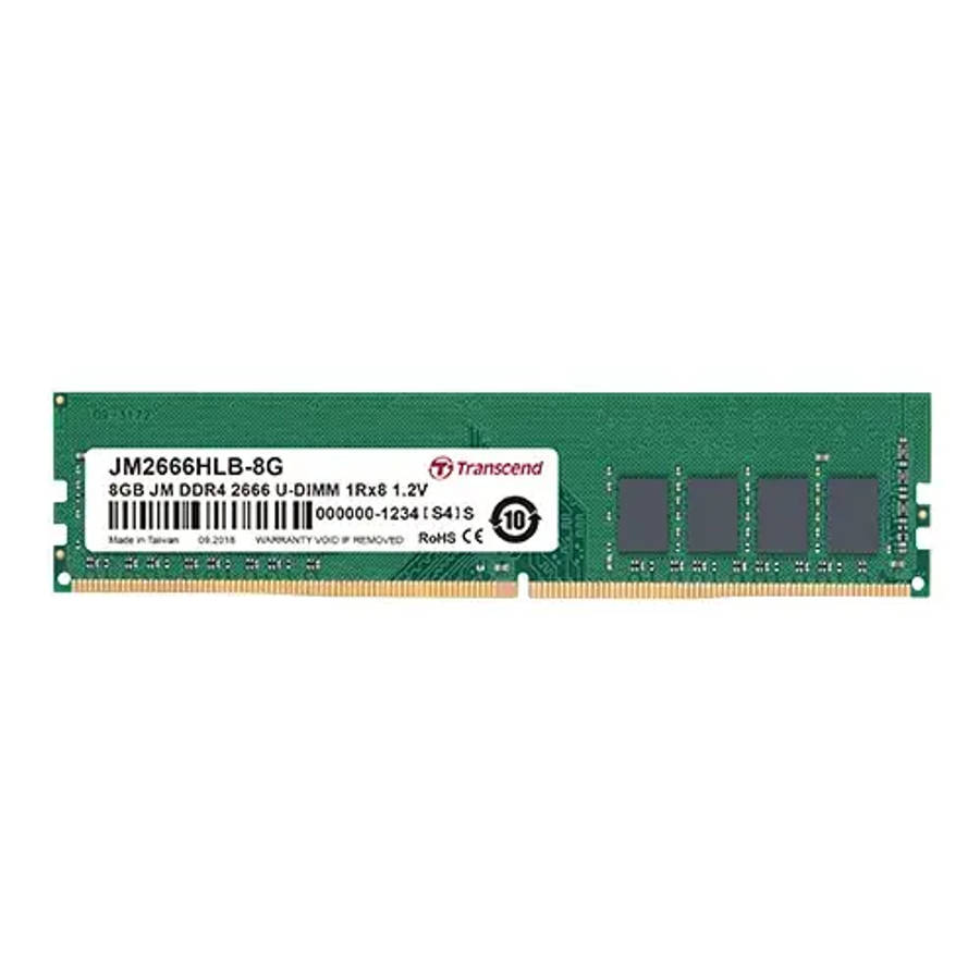 Transcend JetRam JM2666HLB-8G U-DIMM Memory Module 8GB DDR4 2666Mhz