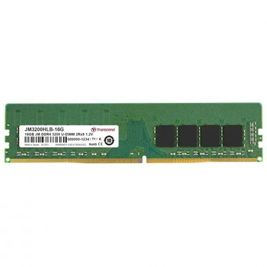 Transcend JetRam JM3200HLB-16G U-DIMM Memory Module 16GB DDR4 3200MHz