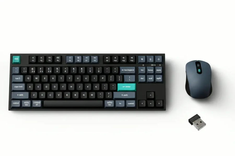 Keychron B33 80% TKL Wireless Keyboard and Mouse Combo ? Black/Green
