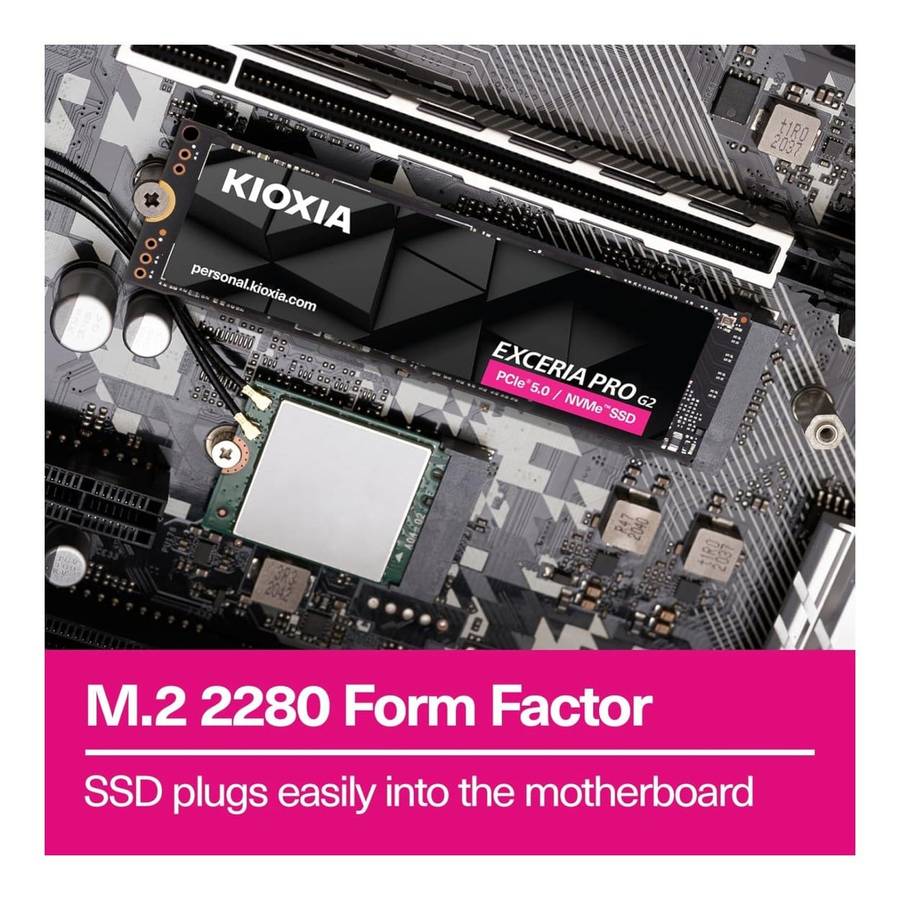 Kioxia Exceria Pro G2 1TB M.2 PCIe 5.0 NVMe BiCS FLASH TLC Internal SSD
