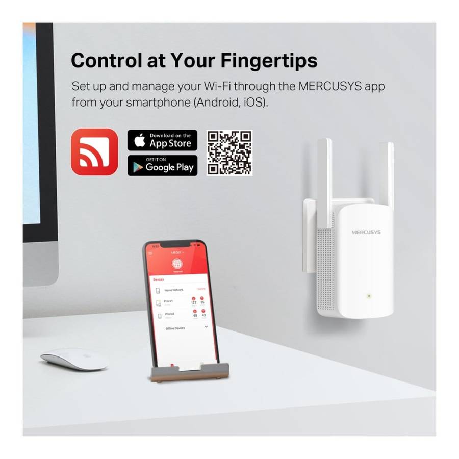 Mercusys AX1500 Wi-Fi 6 Range Extender White