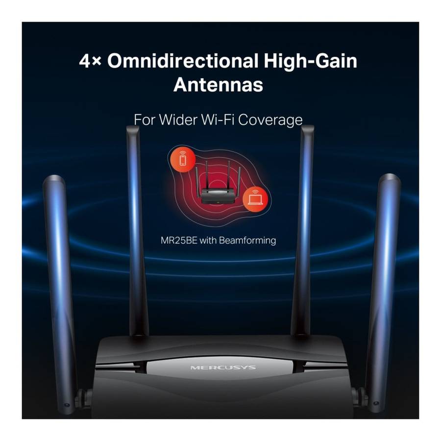 Mercusys BE3600 Dual-band Wi-Fi 7 Router Black