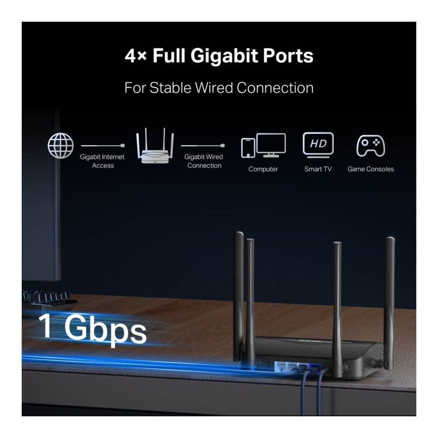 Mercusys BE3600 Dual-band Wi-Fi 7 Router Black