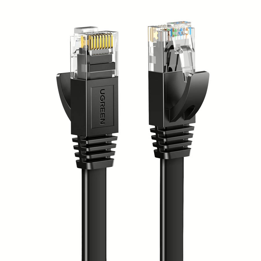 UGREEN NW102 Cat6 U/UTP Flat Ethernet Cable 3m - Black
