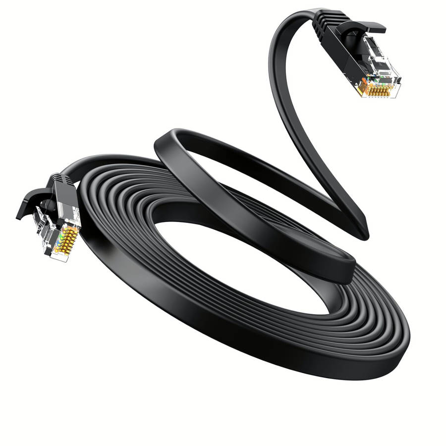 UGREEN NW102 Cat6 U/UTP Flat Ethernet Cable 3m - Black