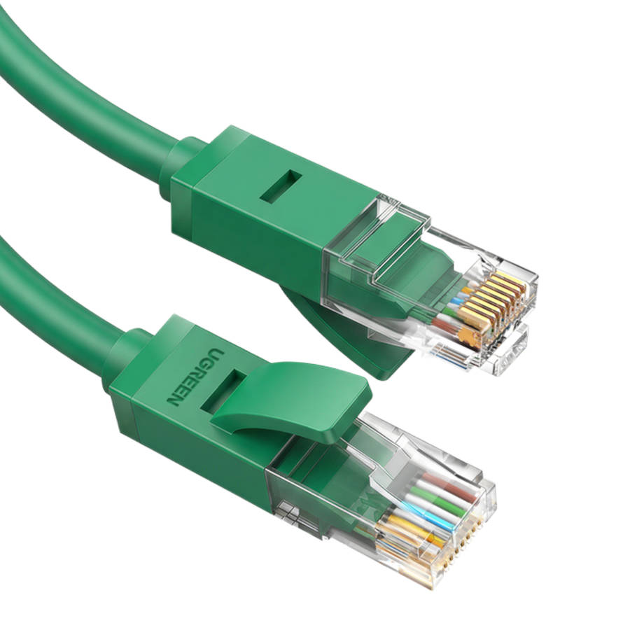 UGREEN RJ45 CAT6 0.5m LAN Network Cable - (1Gbps, 250MHz)  Green