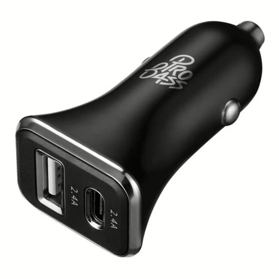Pro Bass On the Go 48W Dual USB Type-C Car Charger