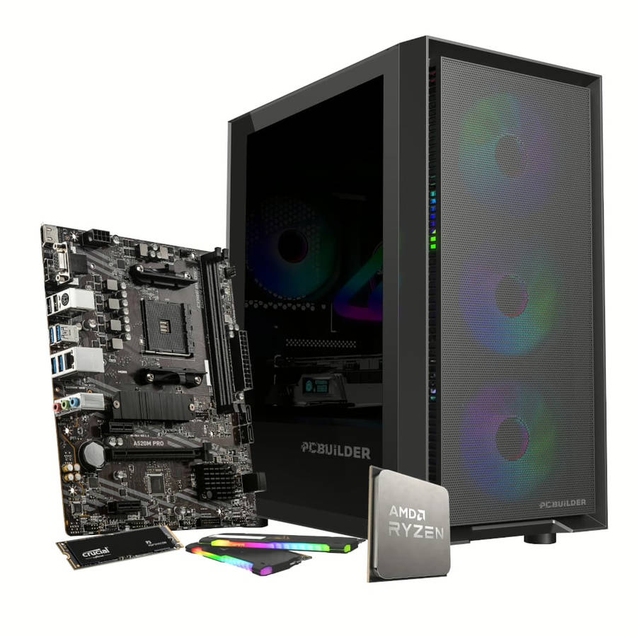 PCBuilder AMD Ryzen 5 5600GT DEFENDER Windows 11 Gaming PC