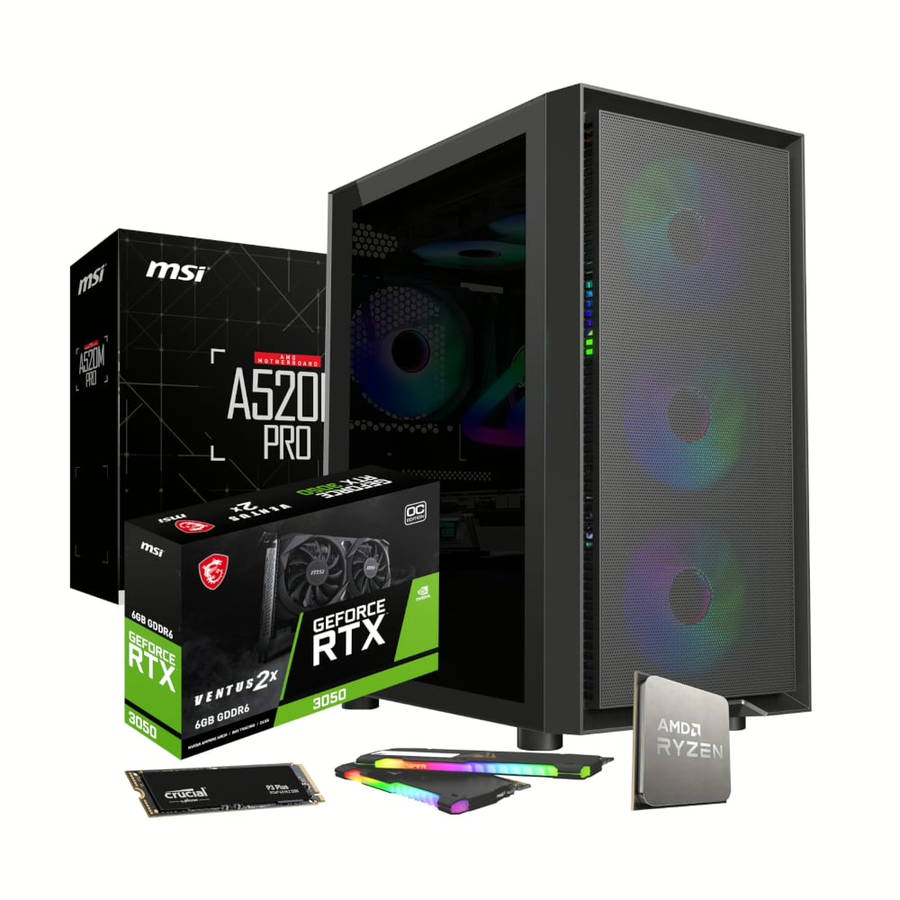 PCBuilder AMD Ryzen 5 5500 SCOUT Windows 11 Gaming PC