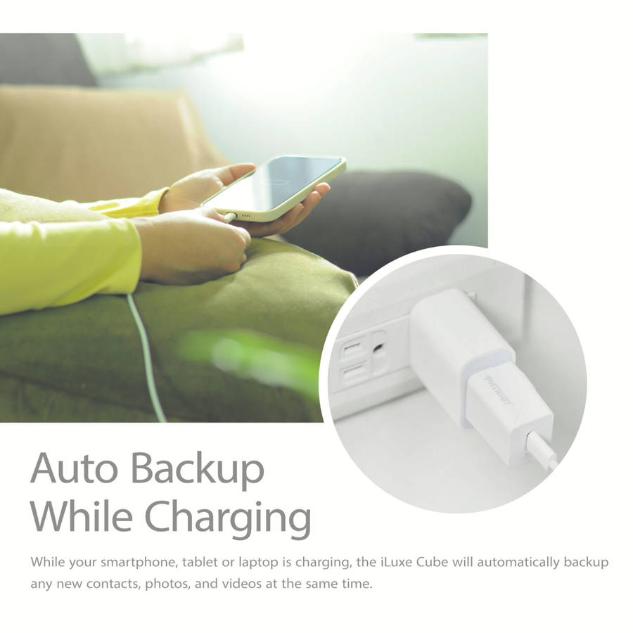 Patriot iLuxe Cube 128GB Type-C Smart Backup Solution - White