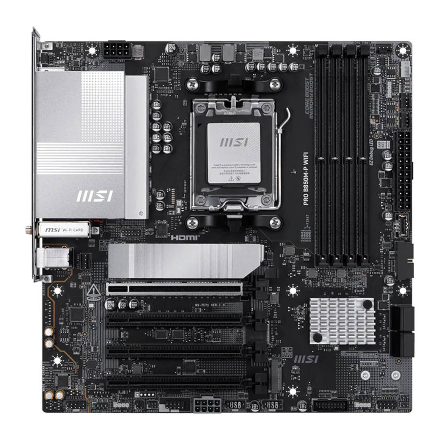 MSI PRO B850M-P WIFI AM5 mATX Motherboard