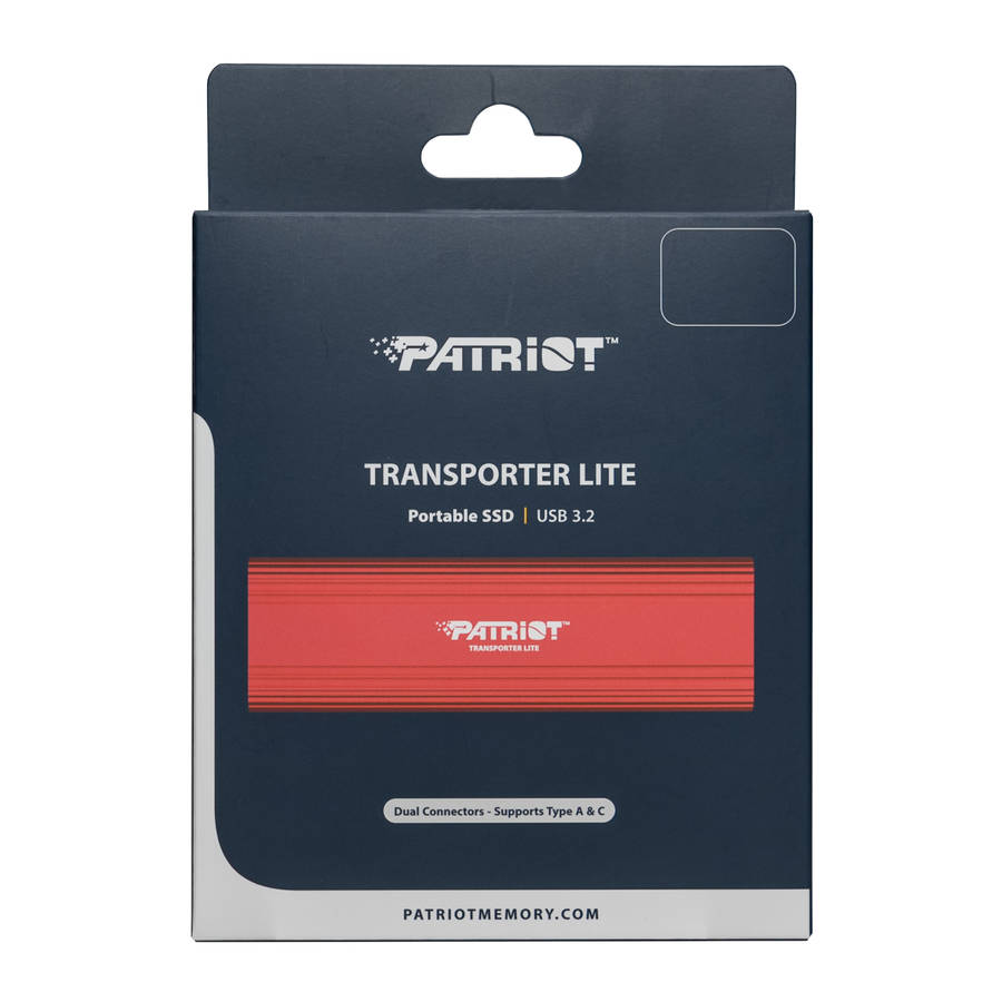 Patriot Transporter Lite 2TB USB3.2 Type-C External Portable SSD - Red