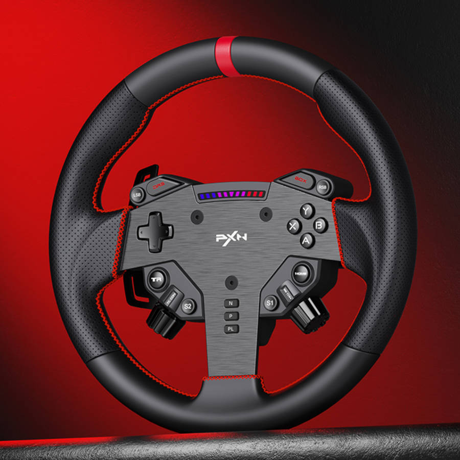 PXN VD4 Direct Drive Sim Racing Wheel  PD-HM Dual Pedal  Z8 Clamp Bundle