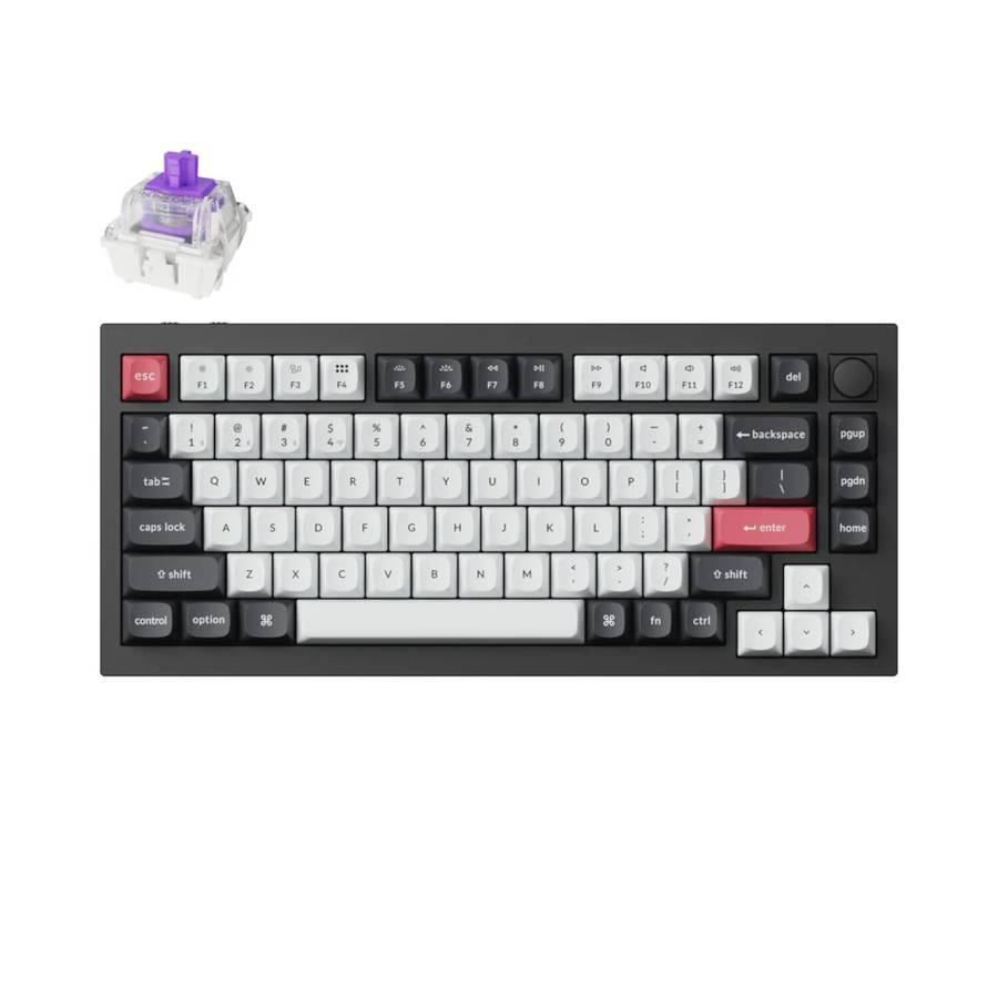 Keychron Q1H-M1 QMK Wireless Custom Keyboard - Black