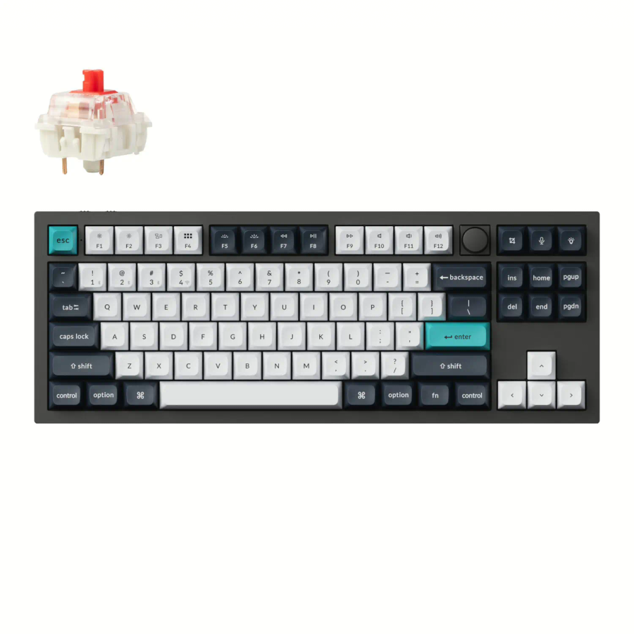 Keychron Q3 Max 80% Full Assembled Knob Red Switch Hot-Swap Gateron Jupiter RGB Wireless Keyboard...