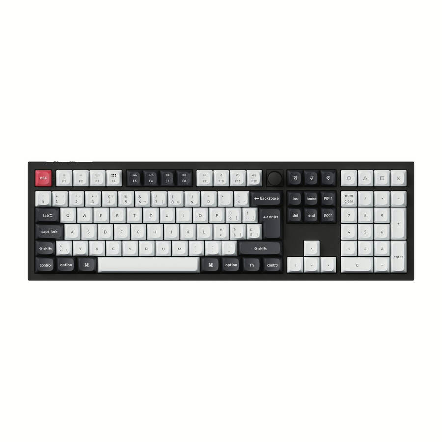 Keychron Q6 HE QMK Full-size Wireless Custom Mechanical Keyboard (Nebula Switch) ? Carbon Black