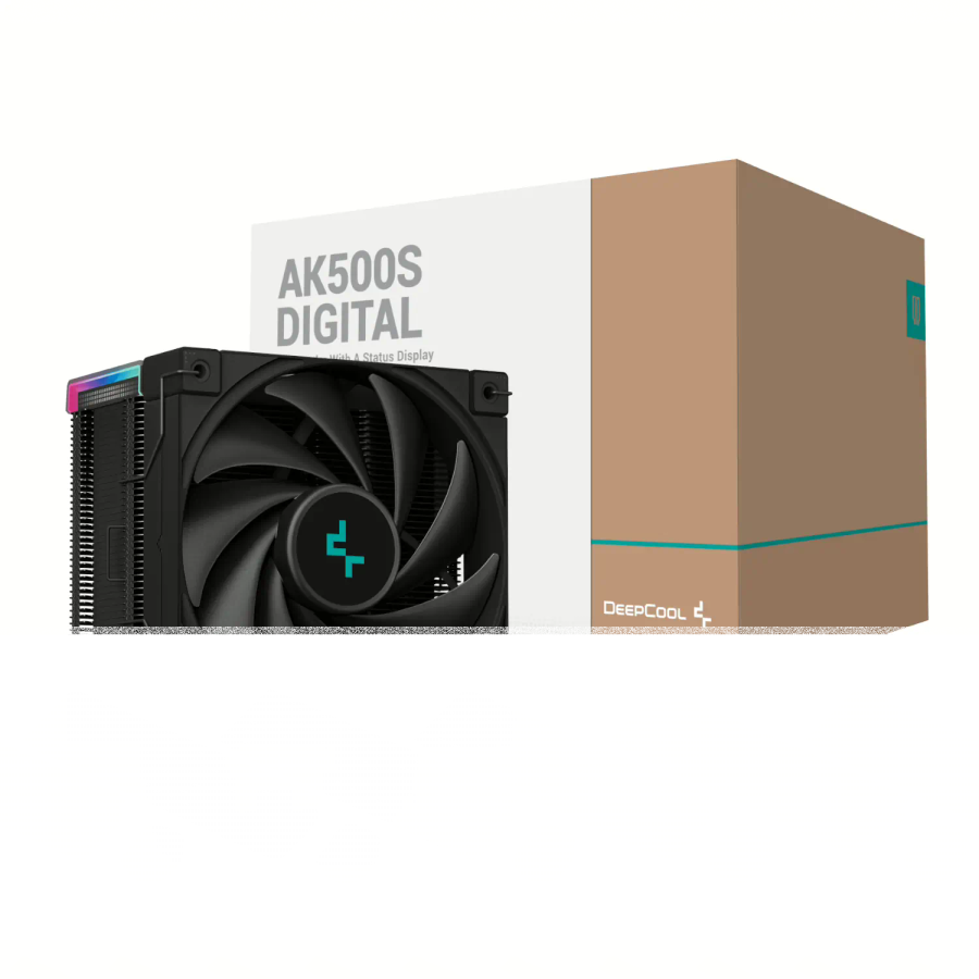 DeepCool AK500S Digital 120mm Air CPU Cooler - Black