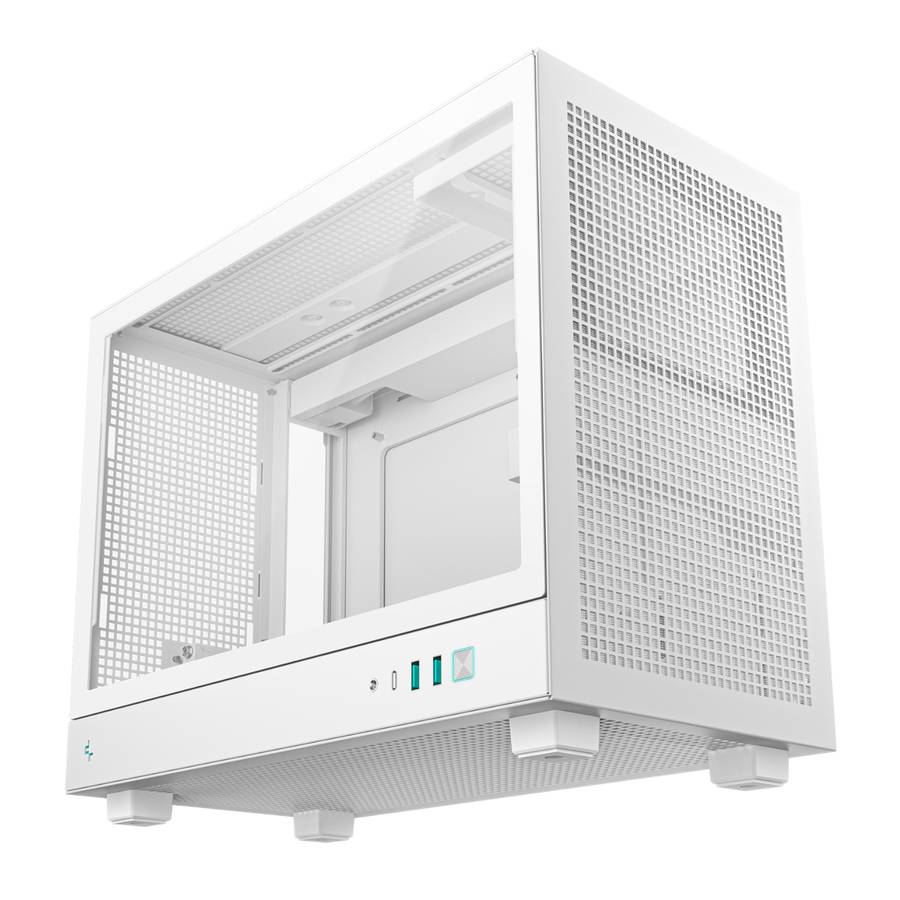DeepCool CH160 PLUS Micro-ATX Chassis - White