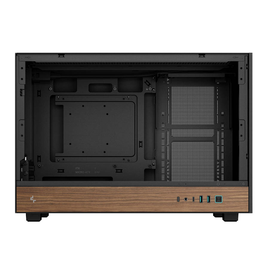 DeepCool CH260 Wood mATX Gaming Chassis - Black