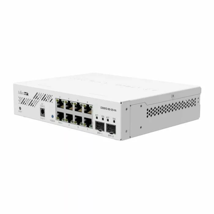 Mikrotik SwOS Cloud Switch 8 Port Gigabit 2SFP+ PoE input | CSS610-8G-2S+in