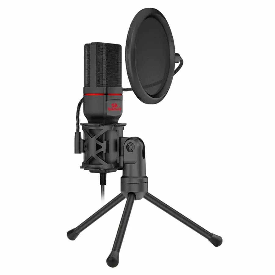 Redragon 3.5mm Aux Gaming Mic and Tripod - Black