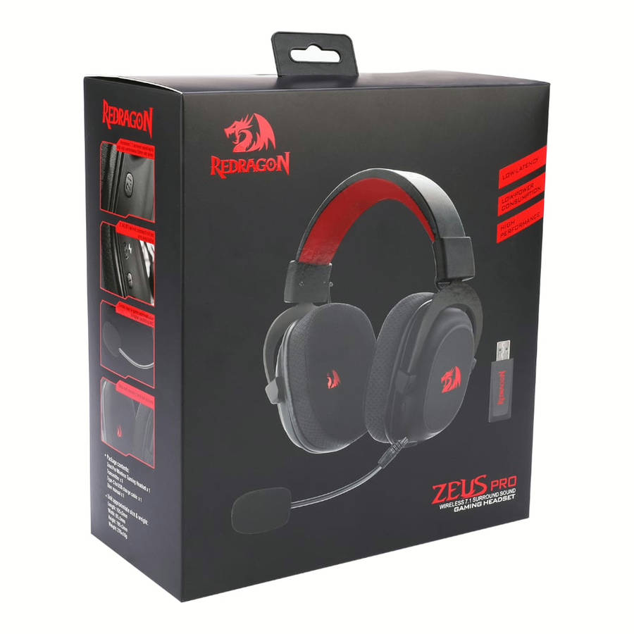 Redragon H510 ZEUS PRO 7.1 Surround Sound Wireless Gaming Headset  Black