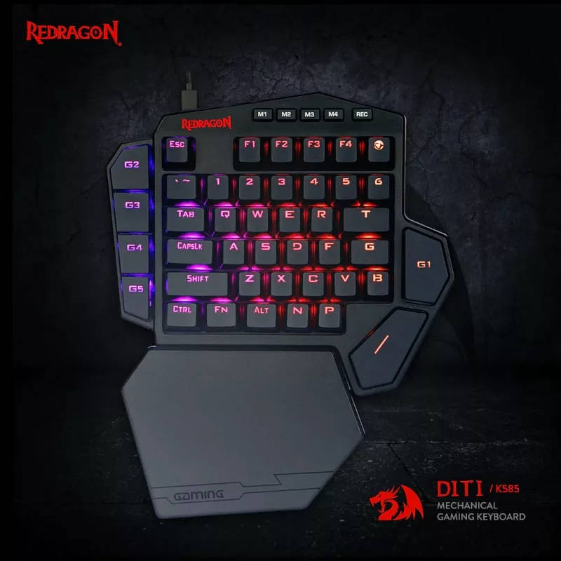 Redragon K585 DITI Elite Pro One-Handed RGB Wireless Mechanical Gaming Keyboard