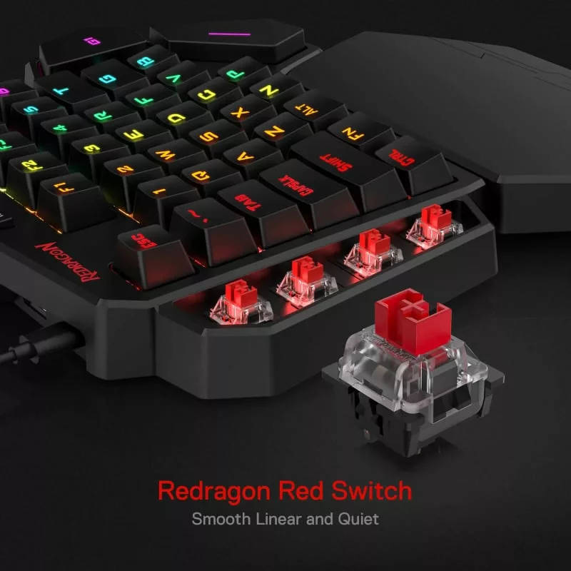 Redragon K585 DITI Elite Pro One-Handed RGB Wireless Mechanical Gaming Keyboard