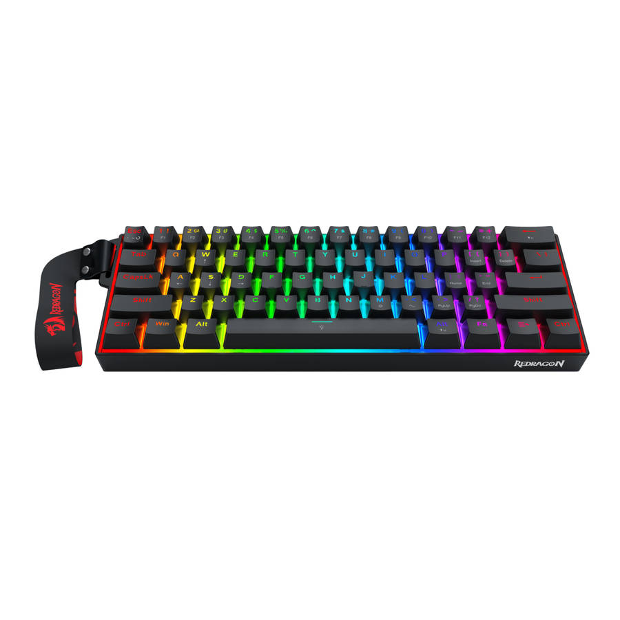 Redragon FIZZ Magnetic Plus 60% RGB Gaming Keyboard - Black