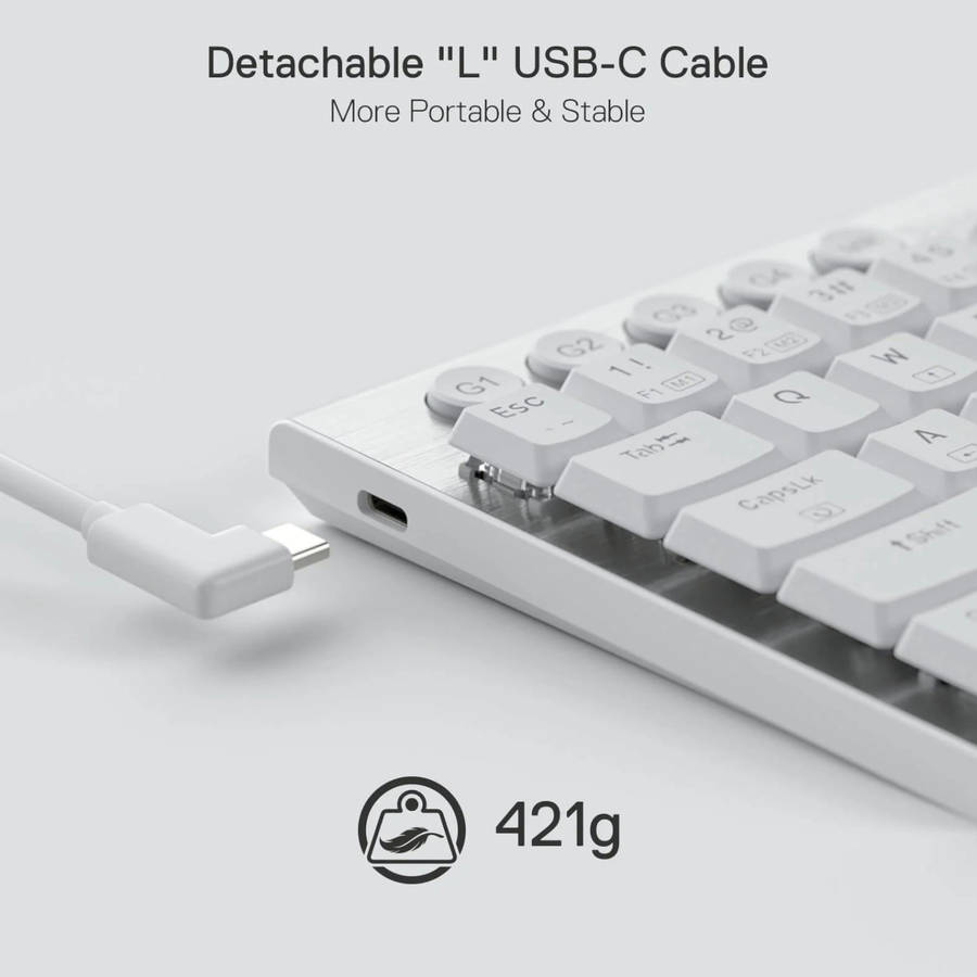 Redragon K632 HORUS Mini 60% RGB Wired Gaming Keyboard ? White