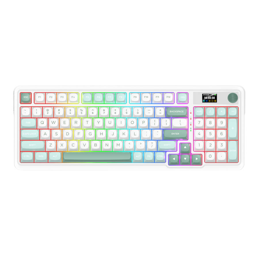 Redragon K719WGB GALATIN RGB PRO Full sized Wireless Gaming Keyboard - White