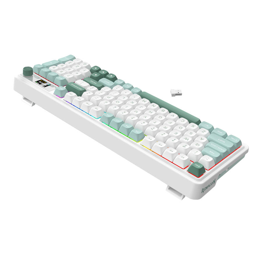 Redragon K719WGB GALATIN RGB PRO Full sized Wireless Gaming Keyboard - White
