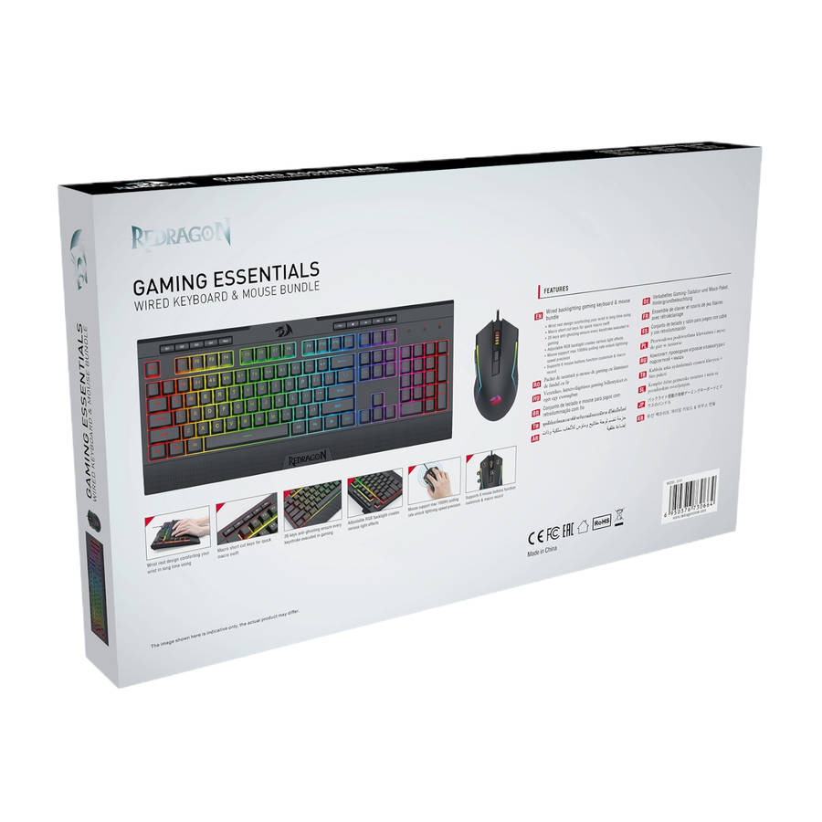 Redragon S151 Gaming Keyboard and Mouse Combo-Black