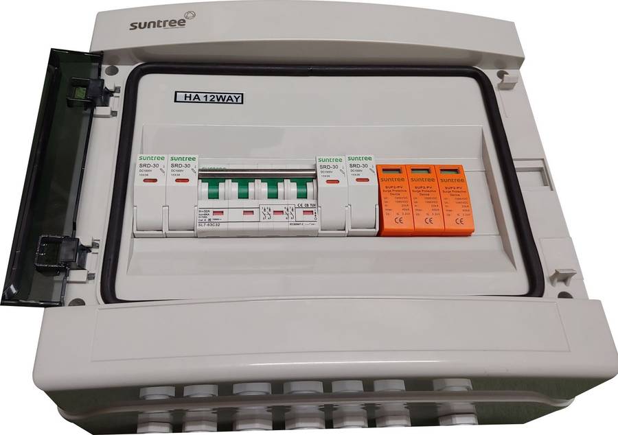 PV Combiner Box 2 in 1 out 275V SPD