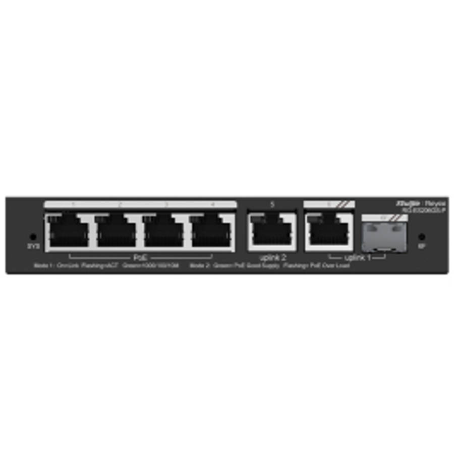 Reyee 6 Port Gigabit with 4 PoE 54W 1SFP Combo Port Smart Managed Switch