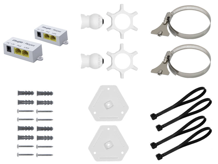 Reyee 5GHz WiFi 5 Gigabit 16dBi 30° Pre-Paired Kit