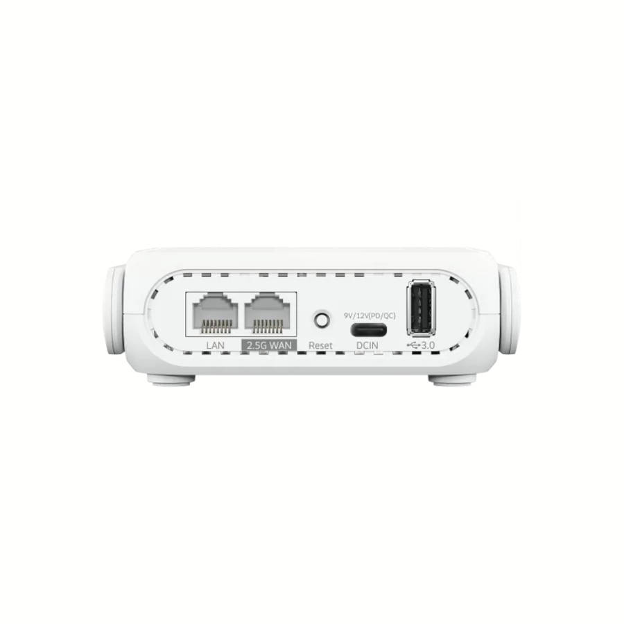 ASUS Go Wi-Fi 7 Dual-Band Travel Router with 5G-White