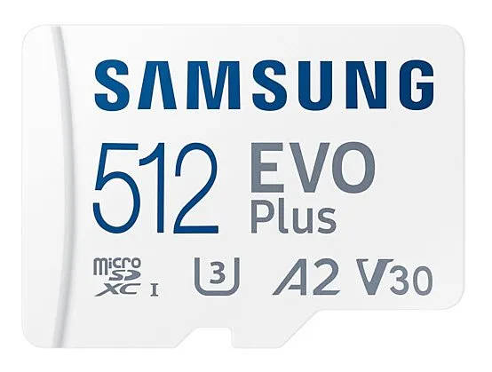 SAMSUNG EVO PLUS 512GB MICRO SD CARD U3 V30 A2