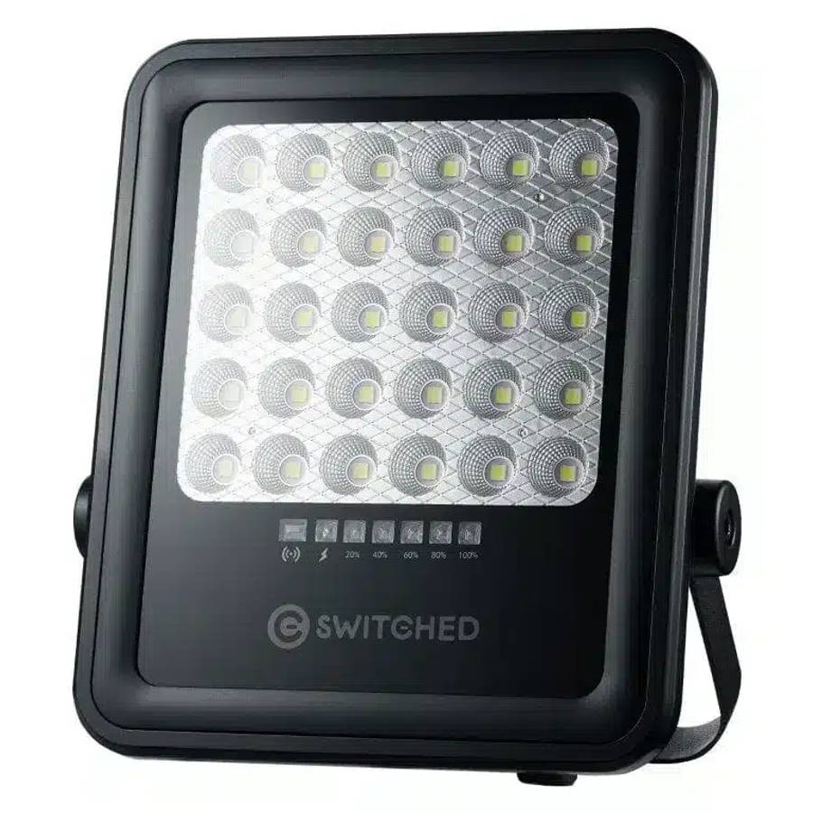 Switched Urban Pro Series 100W Floodlight with Solar Panel and Remote